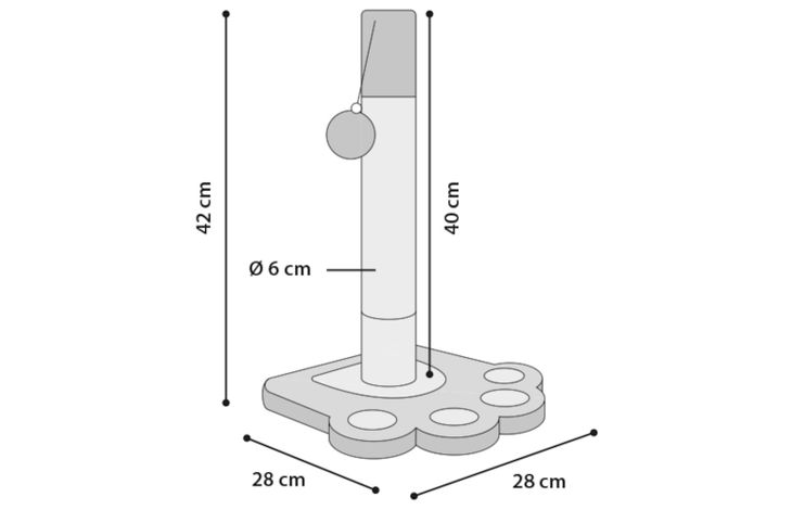 Flamingo Scratching tree  Cya 2 Turquoise & Grey