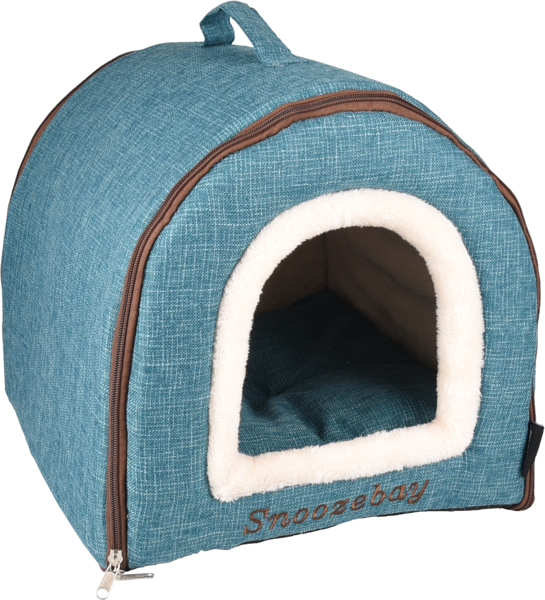 Flamingo Schlafplatz Snoozebay Oval Blau & Creme & Braun