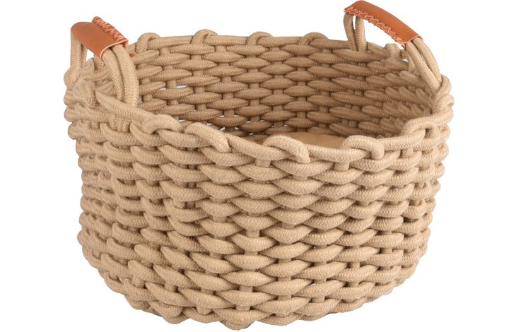 Flamingo Mand Enya Rond Beige & Lichtbeige