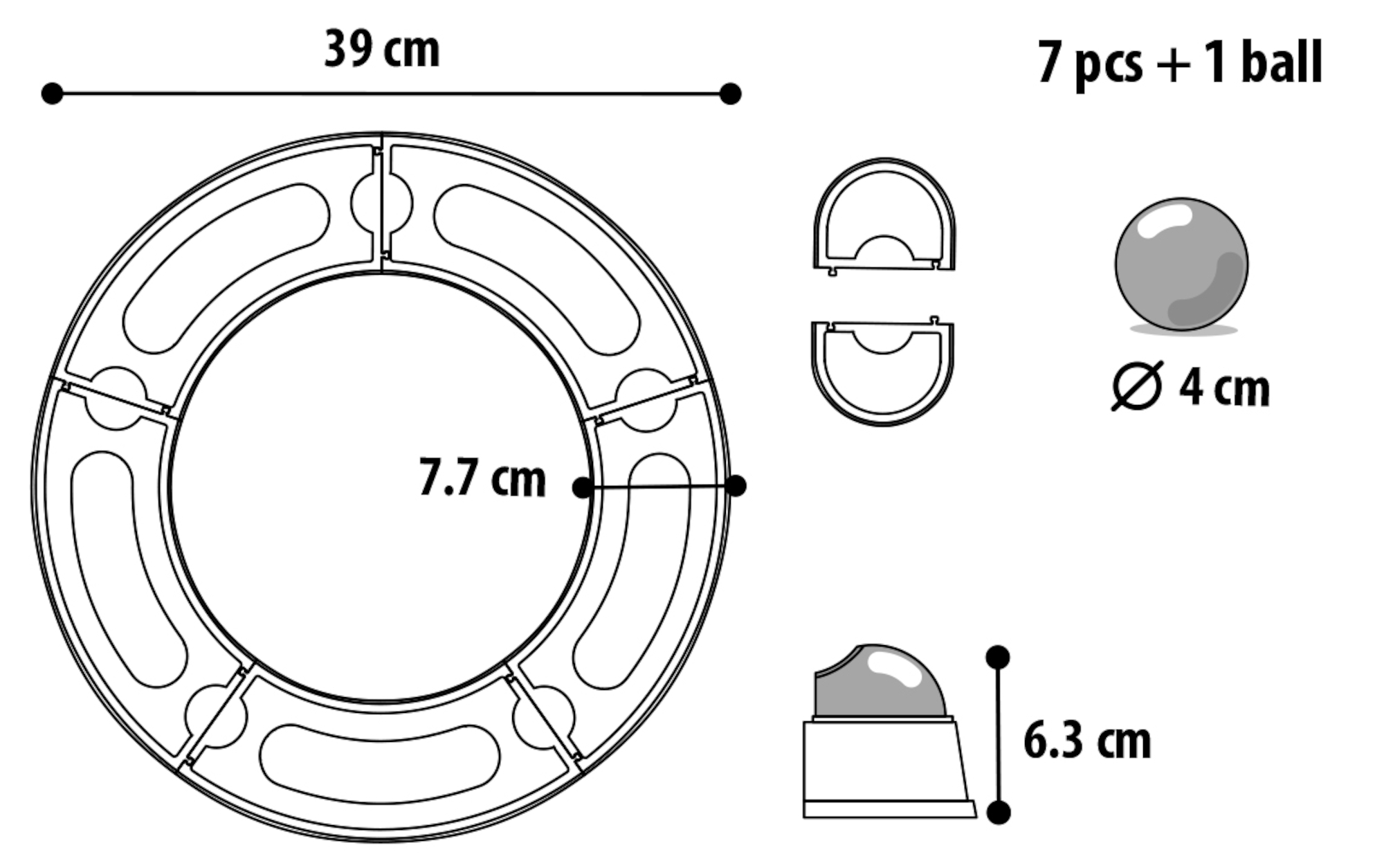 Flamingo Toy Moggy  with ball Pink & White