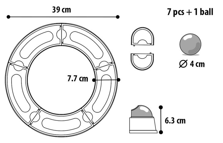 Flamingo Toy Moggy  with ball Pink & White