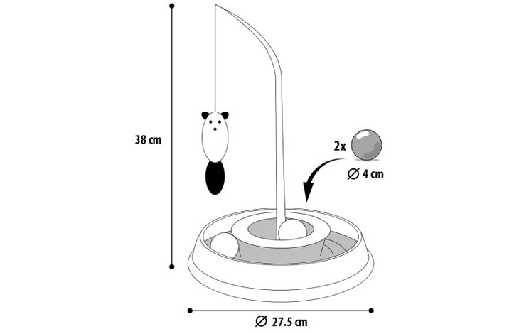 Flamingo Toy Tibo  with ball Pink