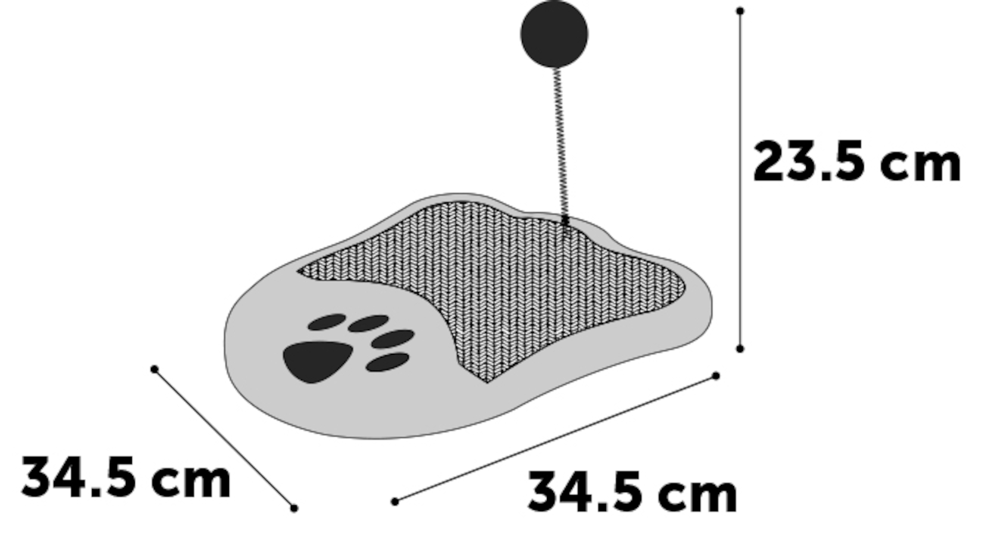 Flamingo Scrathching board Greta Light grey & Taupe & Natural & Brown