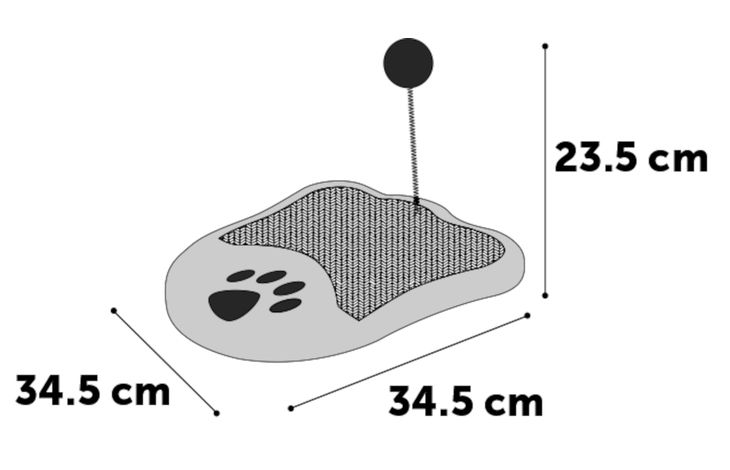 Flamingo Scrathching board Greta Light grey & Taupe & Natural & Brown