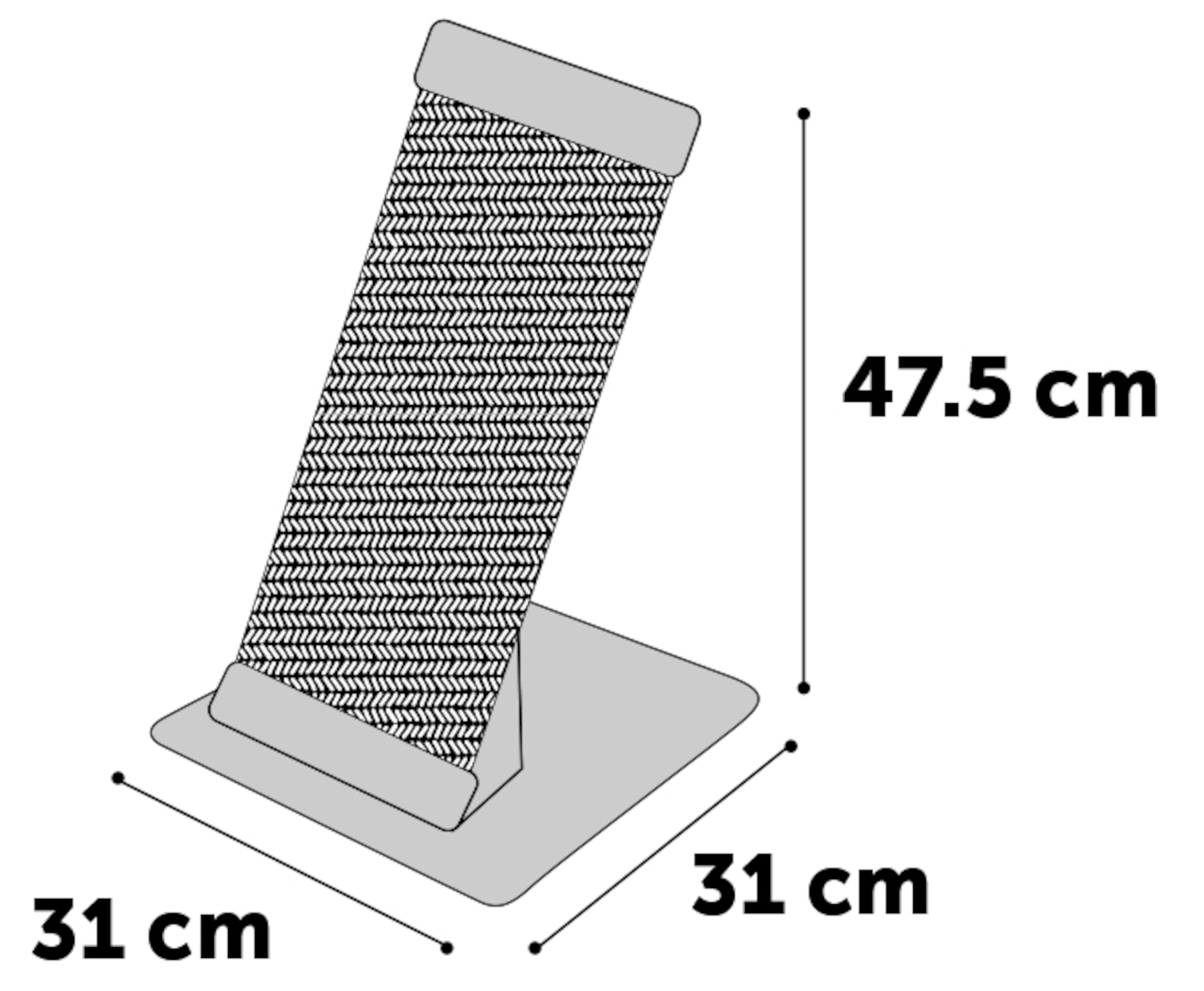 Flamingo Scrathching board Greta Light grey & Taupe & Natural