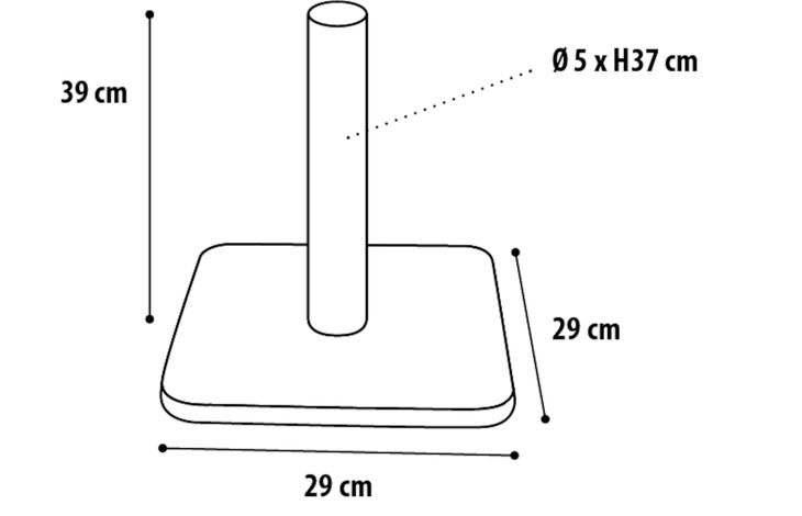 Flamingo Scratching tree  Polset Black & Light beige