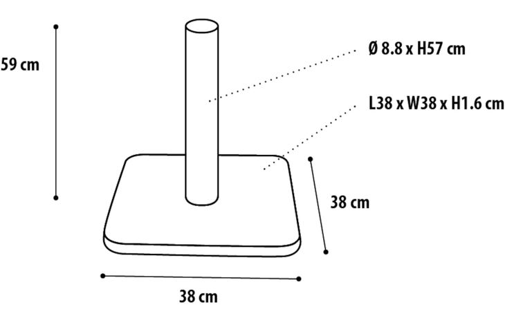 Flamingo Scratching tree  Polset Black & Light beige