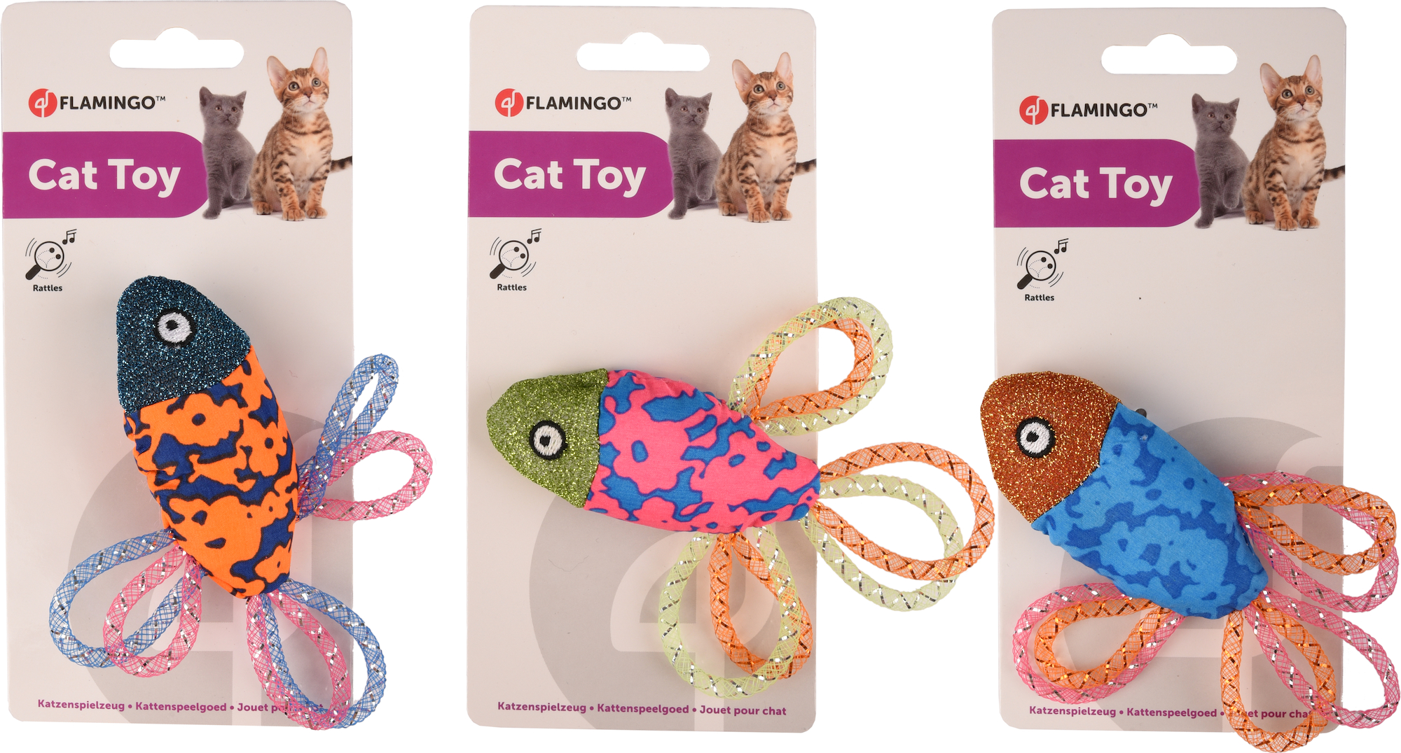 Flamingo Toy Asli Fish Multiple colours