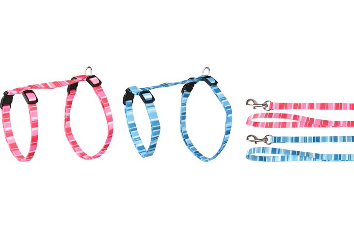 Flamingo Harnas met looplijn Alfry Meerdere kleuren