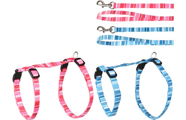 Flamingo Harnas met looplijn Alfry Meerdere kleuren