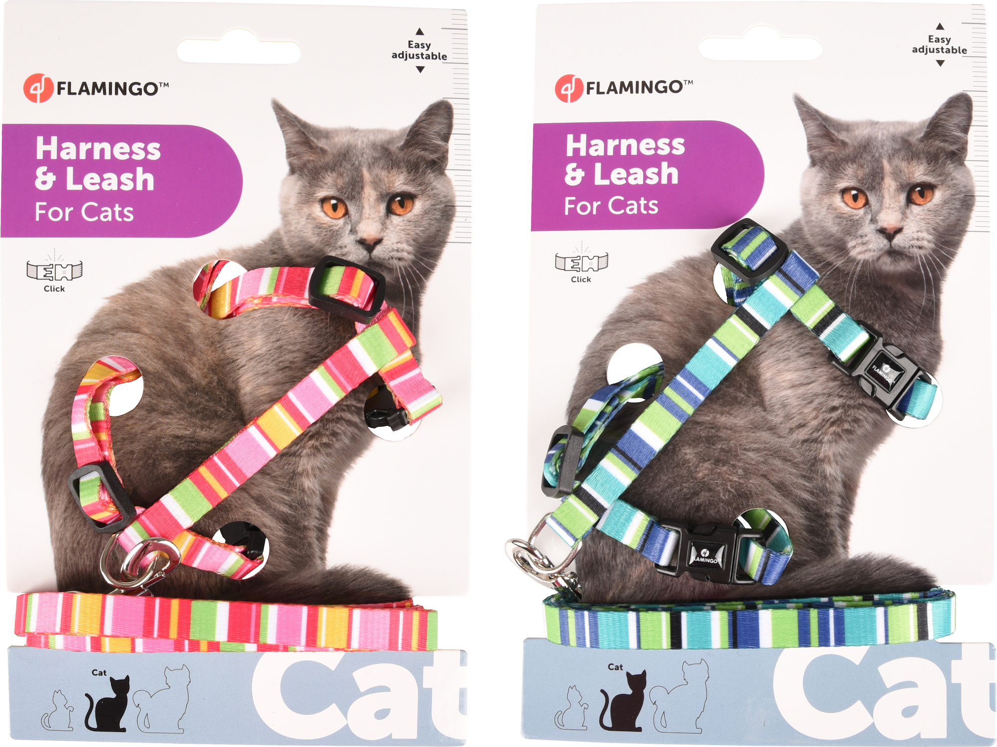 Flamingo Harness with leash Amira Multiple colours