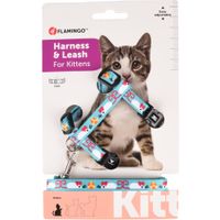 Flamingo Harness with leash Kitten Arwen Light blue