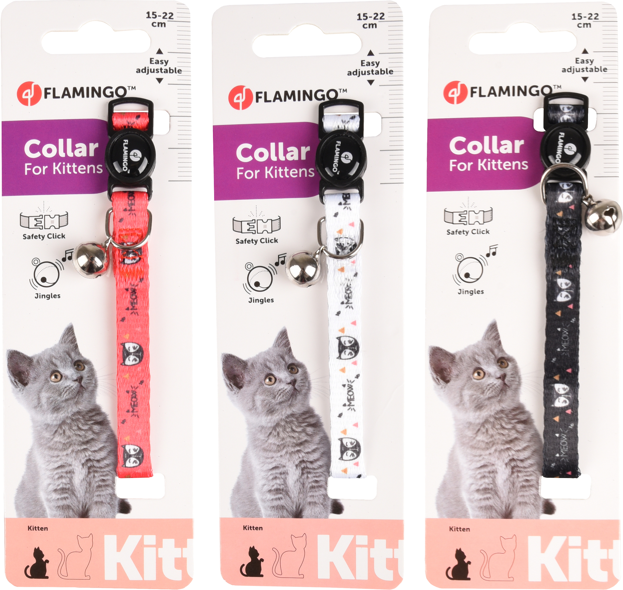 Flamingo Collar Kitten Simba Multiple colours
