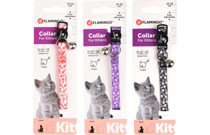 Flamingo Collier Chaton Loulou Plusieurs couleurs
