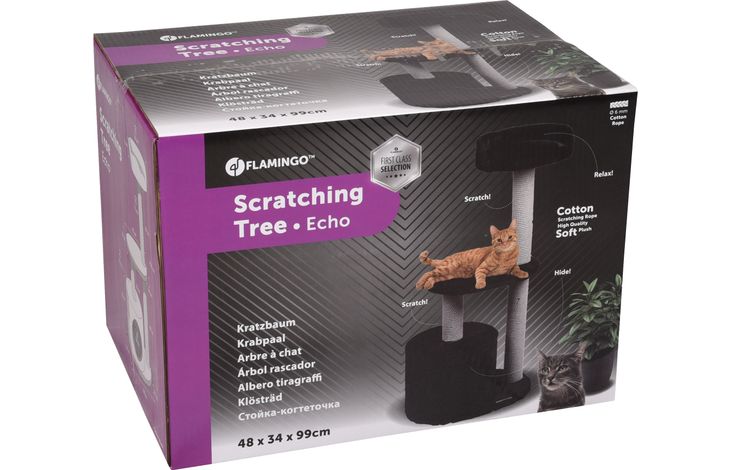 Flamingo Krabpaal Echo Zwart & Grijs