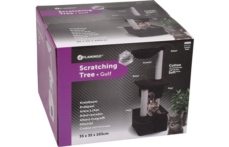 Flamingo Kratzbaum Gulf Schwarz & Grau