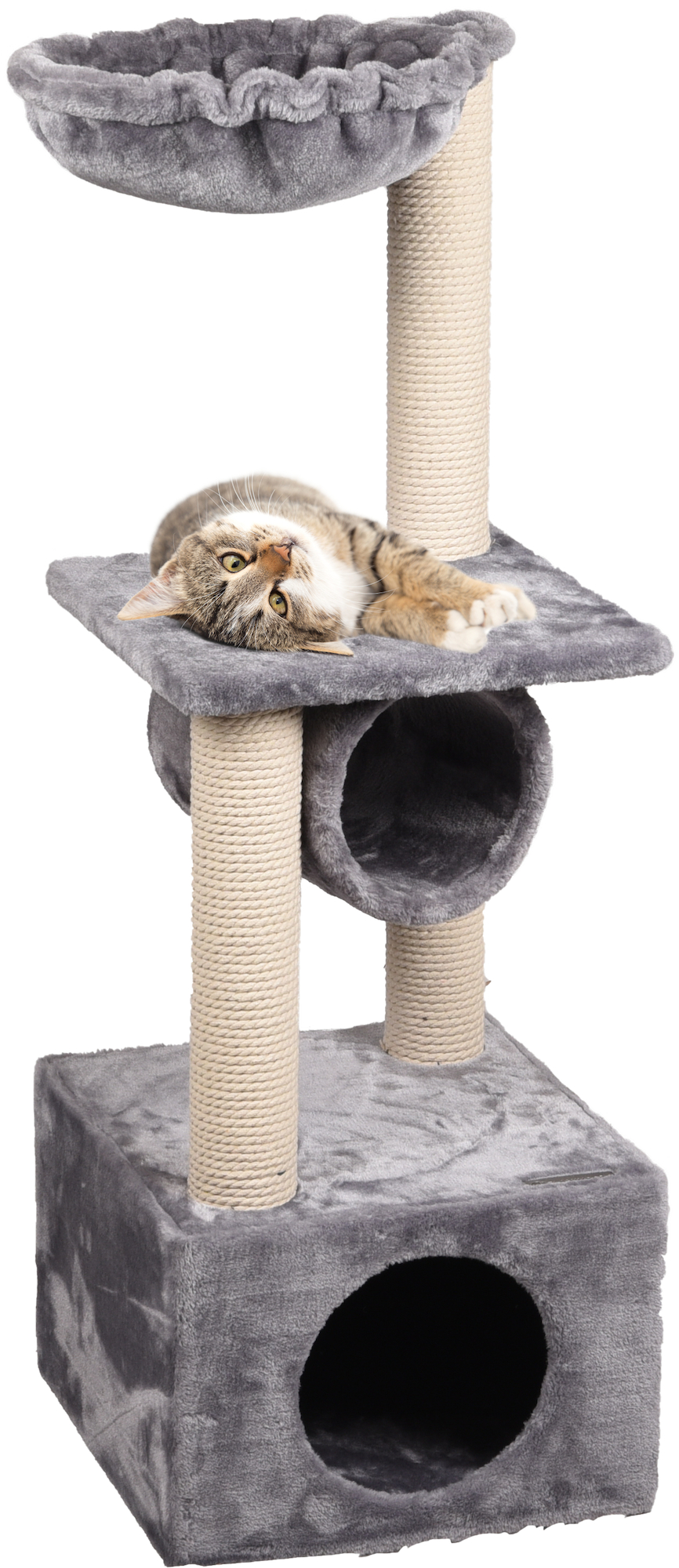 Flamingo Kratzbaum Gulf Grau & Weiß