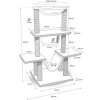 Flamingo Krabpaal Hamza Grijs & Wit