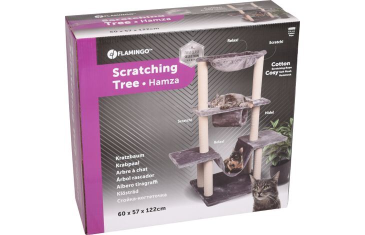 Flamingo Krabpaal Hamza Grijs & Wit