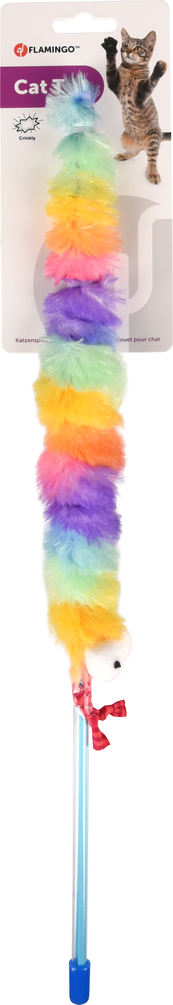 Flamingo Jouet Yowly Canne à pêche & Chenille Mélange