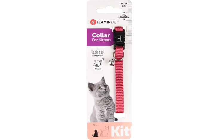 Flamingo Collar Kitten Ziggi Cherry red