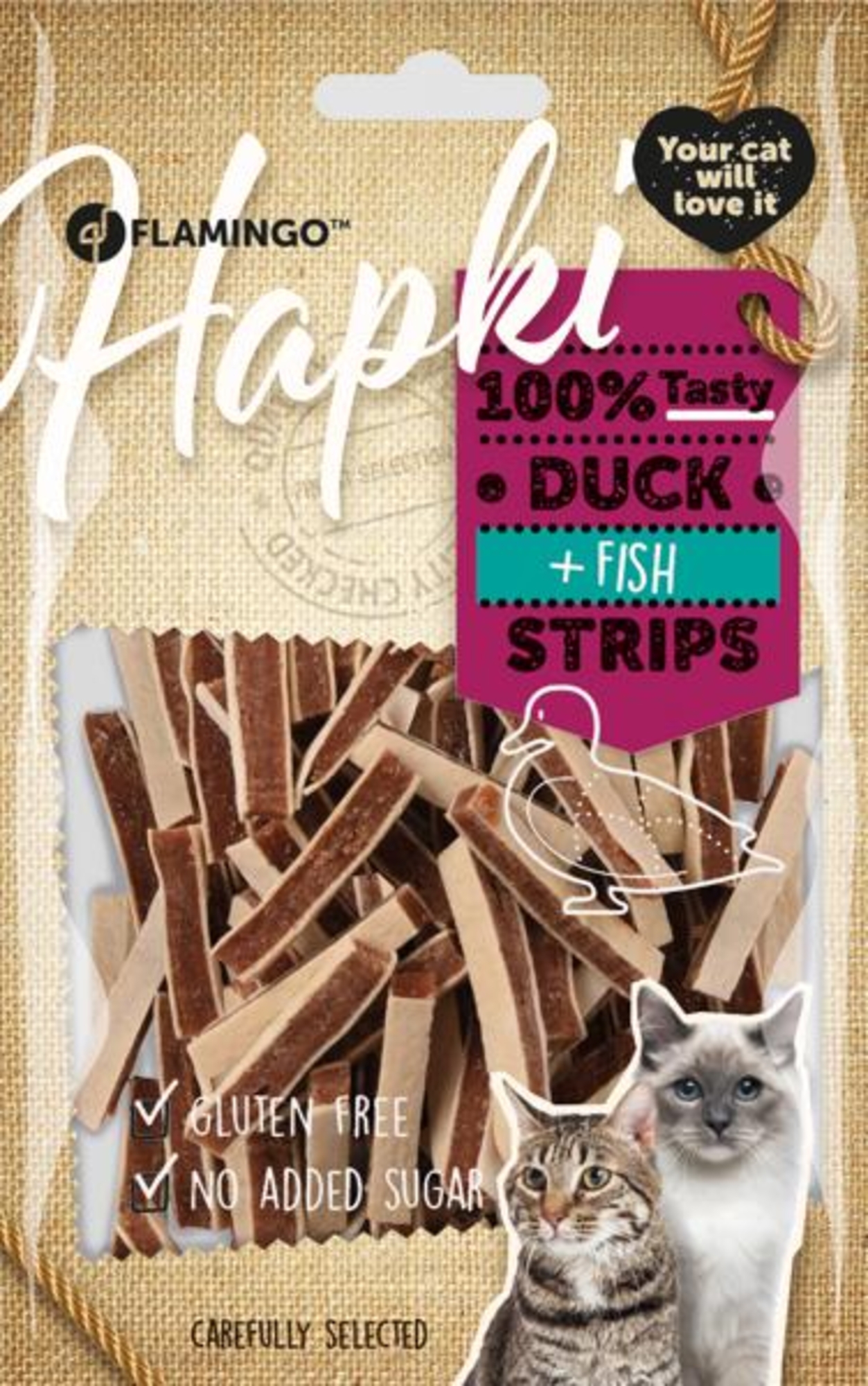 Flamingo Snacks Hapki Strips with duck & with cod 