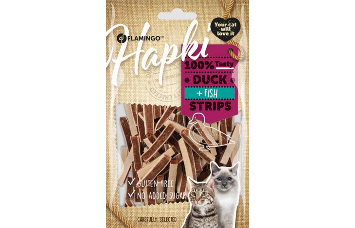 Flamingo Snack Hapki Strips met eend & met kabeljauw 