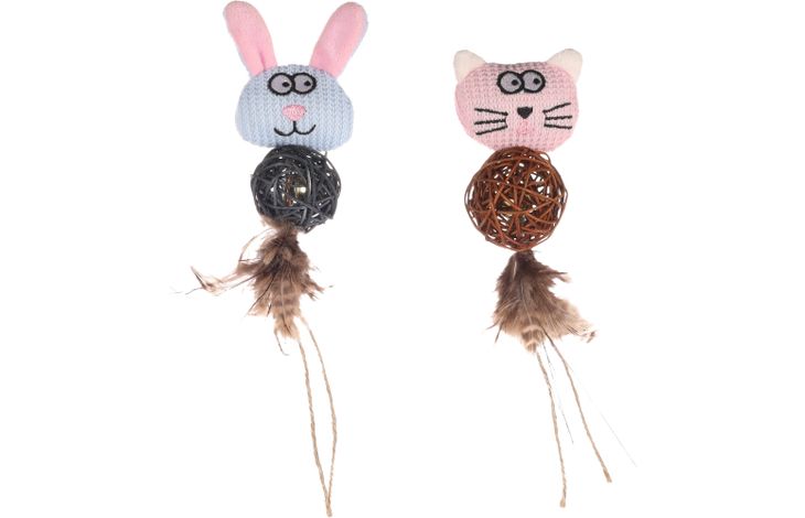 Flamingo Giocattolo Chayenne Coniglio & Gatto con pallina Colori multipli