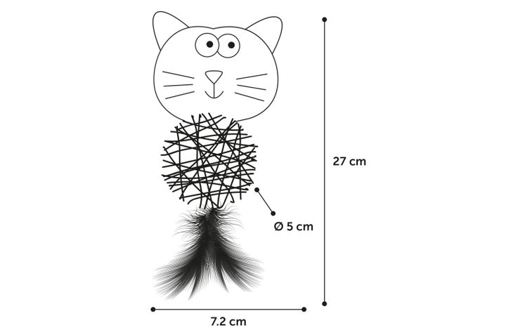 Flamingo Giocattolo Chayenne Coniglio & Gatto con pallina Colori multipli