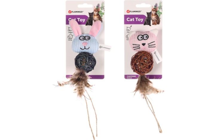 Flamingo Giocattolo Chayenne Coniglio & Gatto con pallina Colori multipli