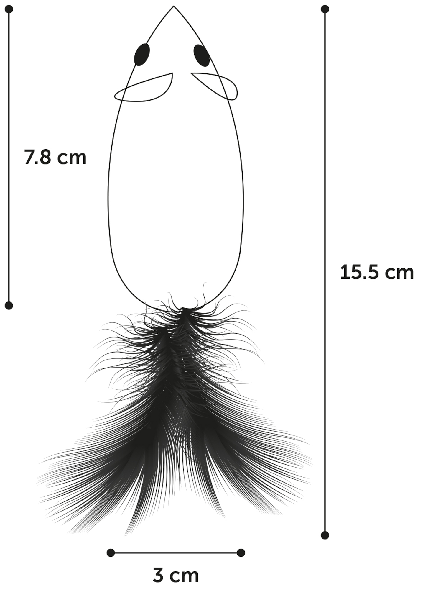Flamingo Jouet Shuka Souris Plume Plusieurs couleurs