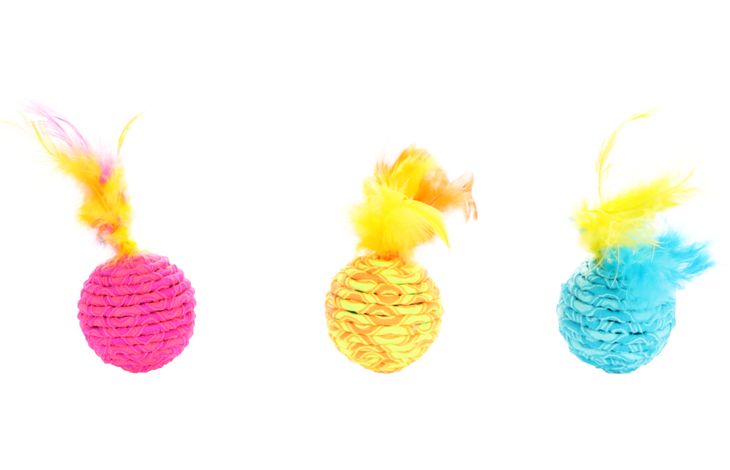 Flamingo Spielzeug Shuka Ball Feder Mehrere Farben