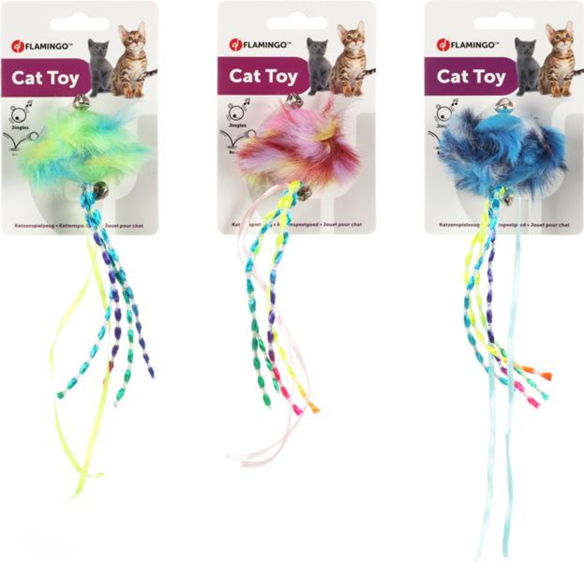 Flamingo Toy Howi Ball Ribbons Multiple colours