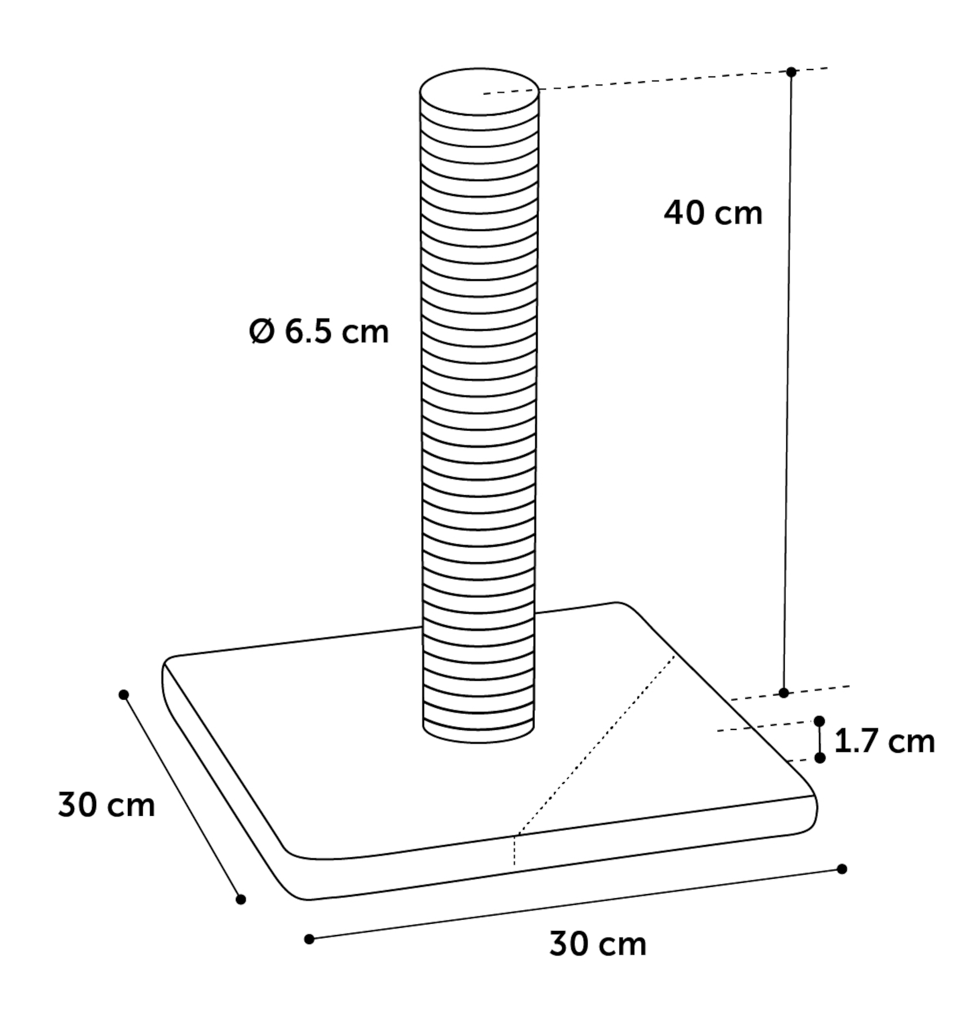 Flamingo Scratching tree  Glen Light beige & Light grey