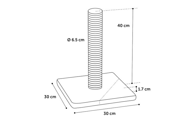 Flamingo Scratching tree  Glen Light beige & Light grey