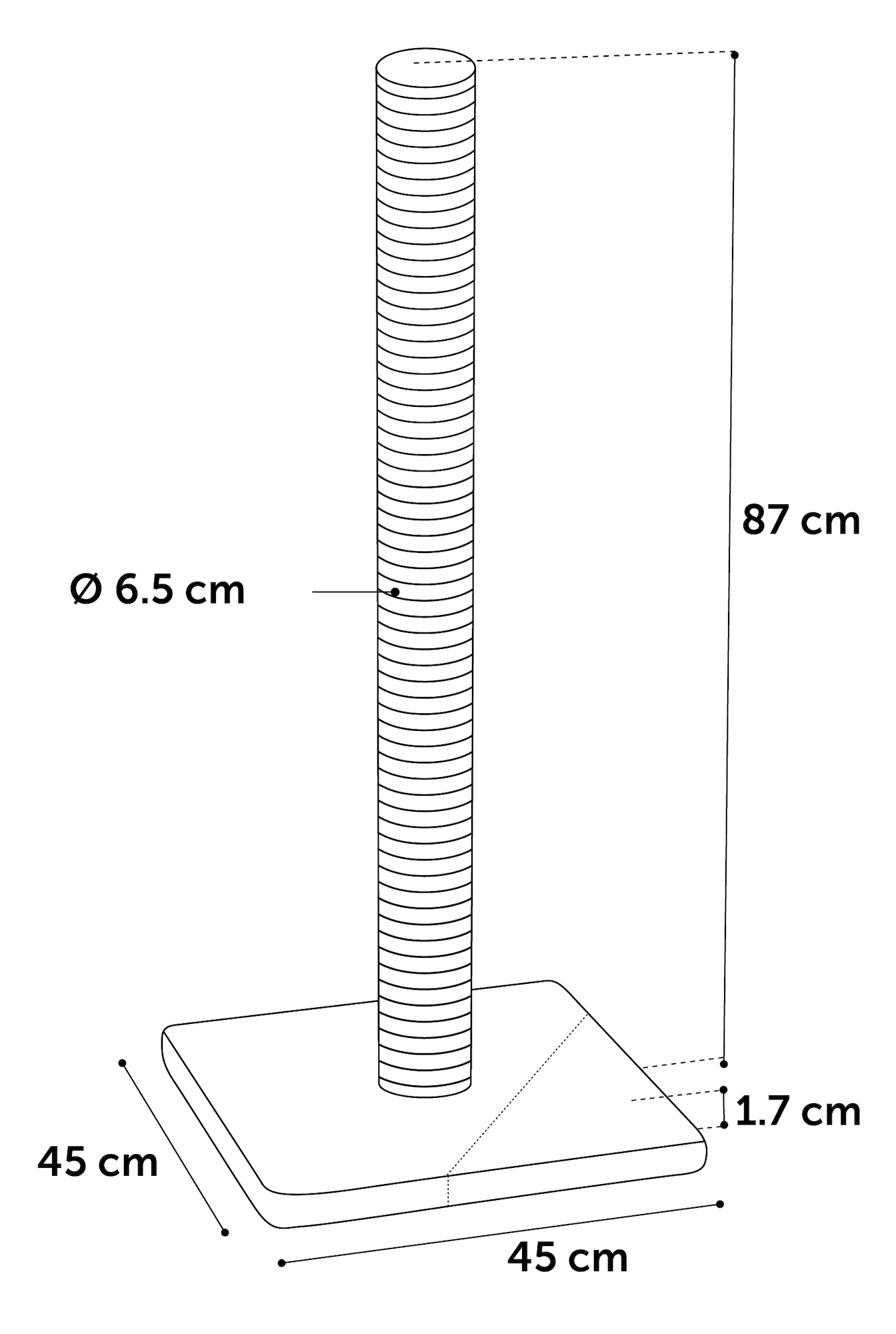 Flamingo Kratzbaum Glen Hellbeige & Hellgrau