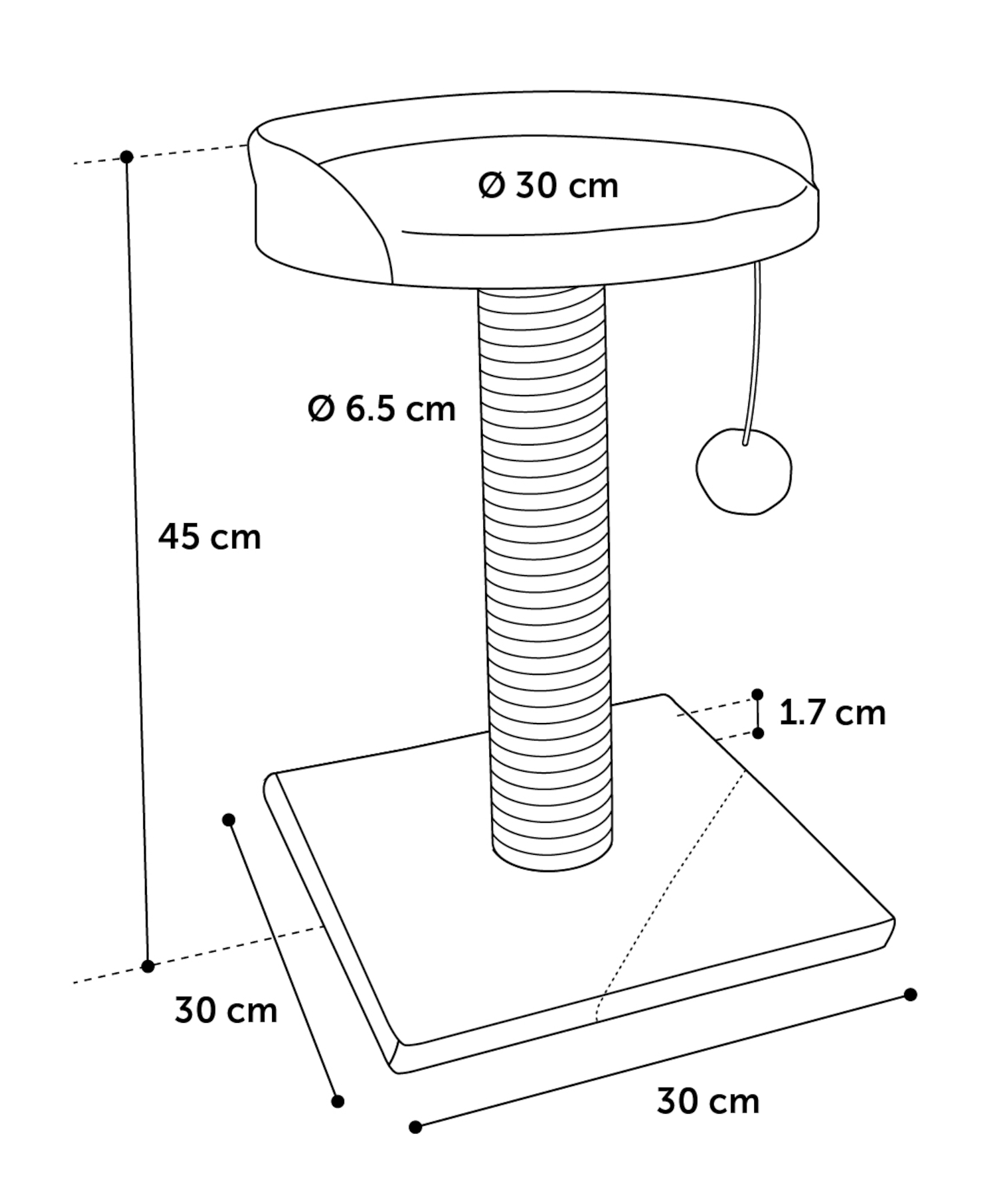 Flamingo Kratzbaum Clark Hellbeige & Hellgrau