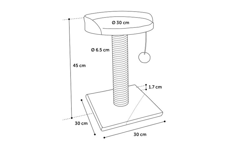 Flamingo Kratzbaum Clark Hellbeige & Hellgrau