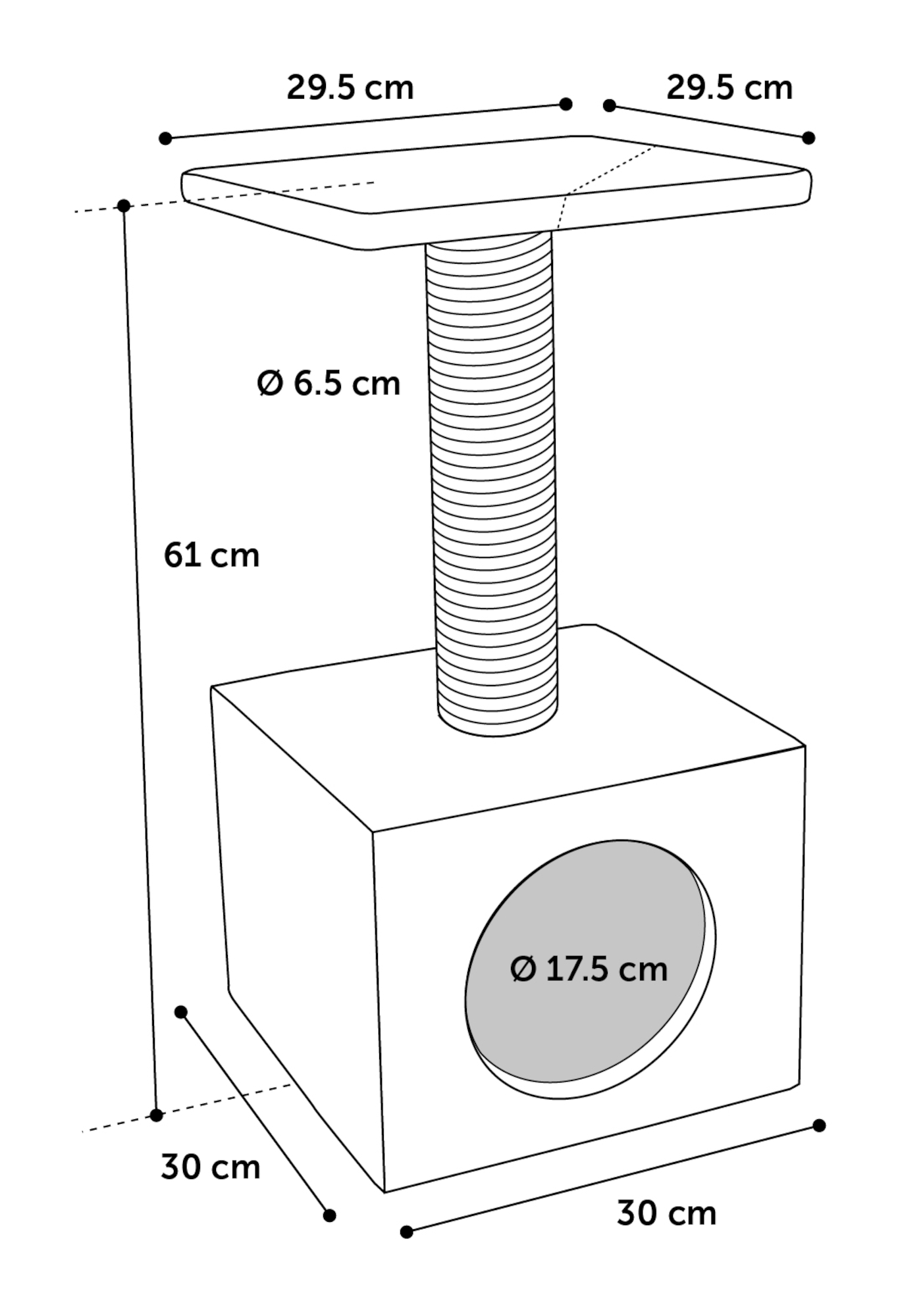 Flamingo Arbre à chat Cary Beige clair & Gris clair