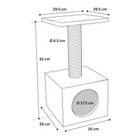 Flamingo Arbre à chat Cary Beige clair & Gris clair