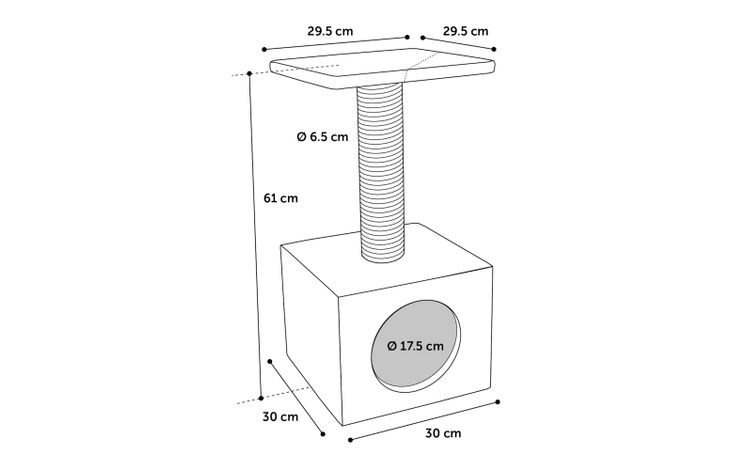 Flamingo Arbre à chat Cary Beige clair & Gris clair