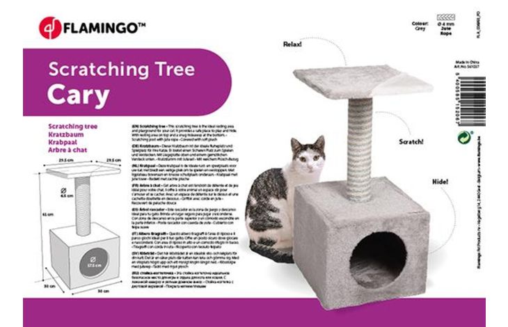 Flamingo Arbre à chat Cary Beige clair & Gris clair