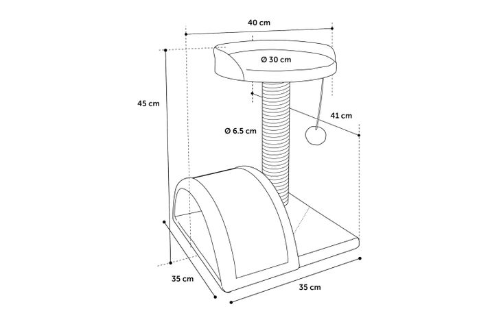 Flamingo Arbre à chat Charlton Beige clair & Gris clair