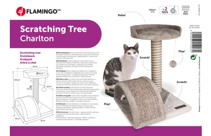 Flamingo Arbre à chat Charlton Beige clair & Gris clair