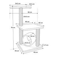 Flamingo Kratzbaum Steve Hellbeige & Hellgrau