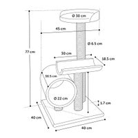 Flamingo Kratzbaum Burt Hellbeige & Hellgrau