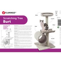 Flamingo Kratzbaum Burt Hellbeige & Hellgrau