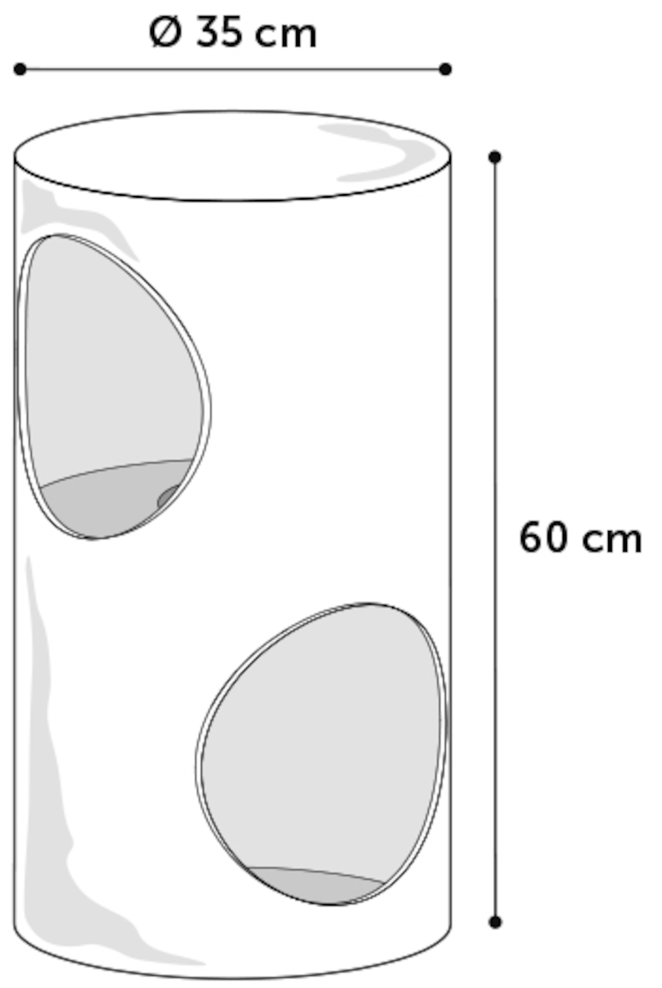 Flamingo Scratching barrel Greta Grey Monkey Barrel