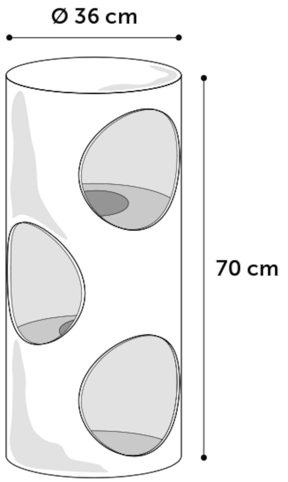 Flamingo Scratching barrel Greta Grey Natural Light brown Aardvark Barrel