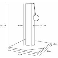 Flamingo Scratching tree  Orson Grey & Dark grey